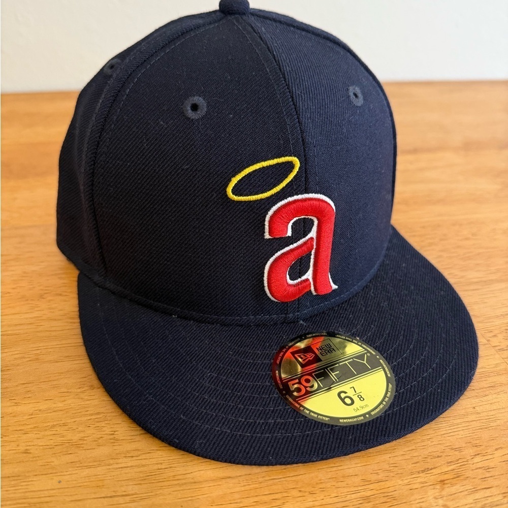 New Era 59fifty 6-7/8 Cooperstown Angels fitted hat Black MLB